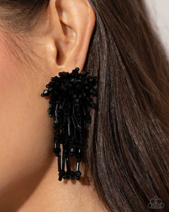 Congratulatory Charm - Black Earrings