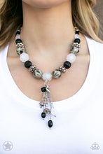 Load image into Gallery viewer, Break A Leg! Papazzai Black and White Charmed Necklace