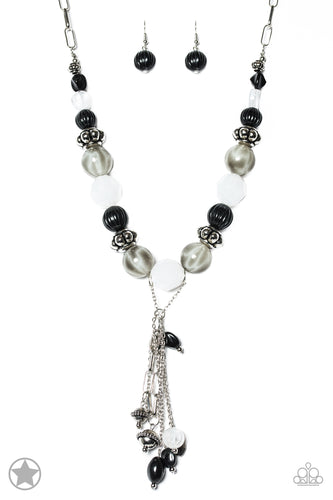 Break A Leg! Papazzai Black and White Charmed Necklace