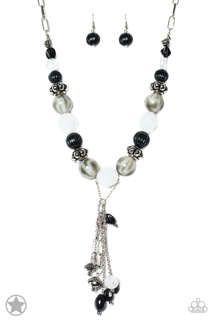 Break A Leg! Papazzai Black and White Charmed Necklace