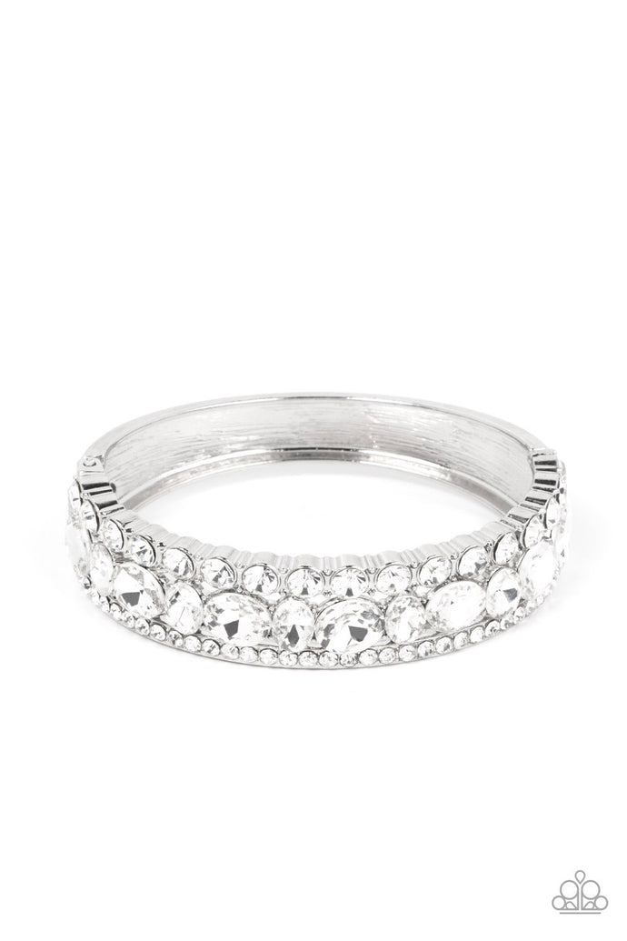 Mega Megawatt Paparazzi White Bling Bracelet