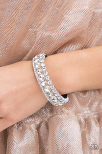 Mega Megawatt Paparazzi White Bling Bracelet