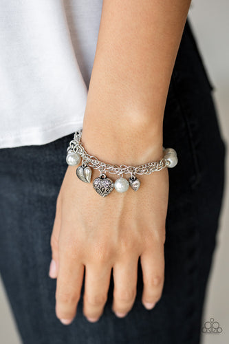 More Amour Paparazzi Silver Charm Bracelet