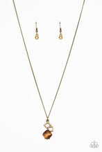 Load image into Gallery viewer, Stylishly Square Paparazzi Brass Necklace