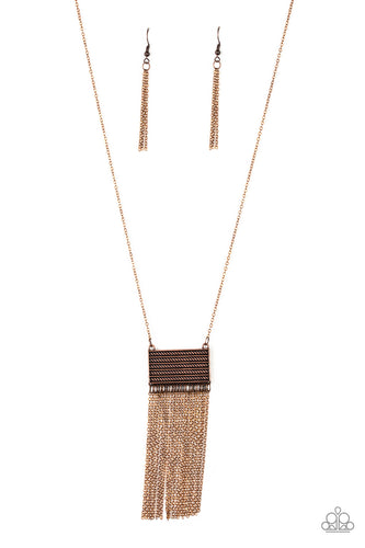 Totally Tassel Paparazzi Copper Necklace