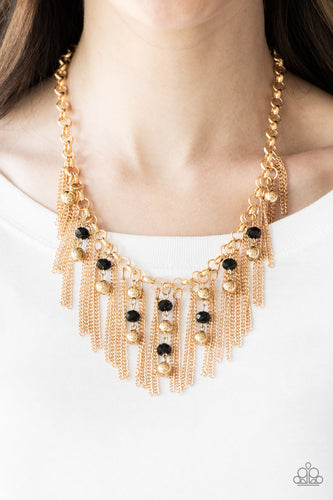 Ever Rebellious Paparazzi Gold Necklace