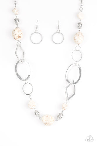 Thats TERRA-ific! Paparazzi White Stone Necklace