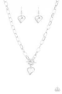Princeton Princess Paparazzi White Heart Necklace