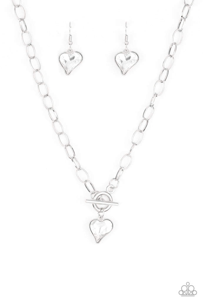 Princeton Princess Paparazzi White Heart Necklace