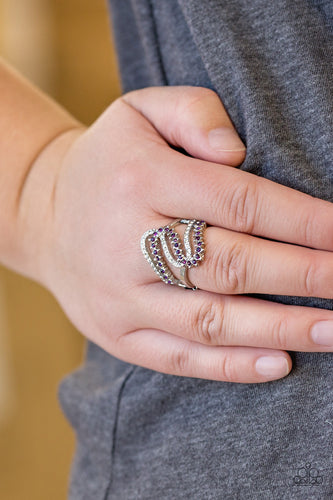 Make Waves Paparazzi Purple Ring