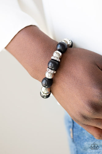 Ruling Class Radiance Paparazzi Black Bling Bracelet