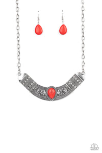 Very Venturous Paparazzi Red Necklace