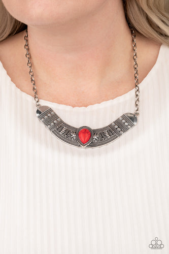Very Venturous Paparazzi Red Necklace