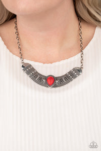 Very Venturous Paparazzi Red Necklace
