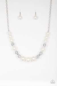 Take Note Paparazzi White Pearl Necklace