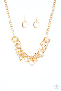 Ringing In The Bling Paparazzi Gold Necklace