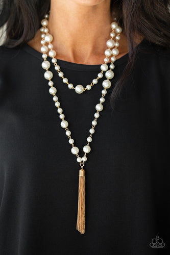 Social Hour Paparazzi Gold Pearl Necklace