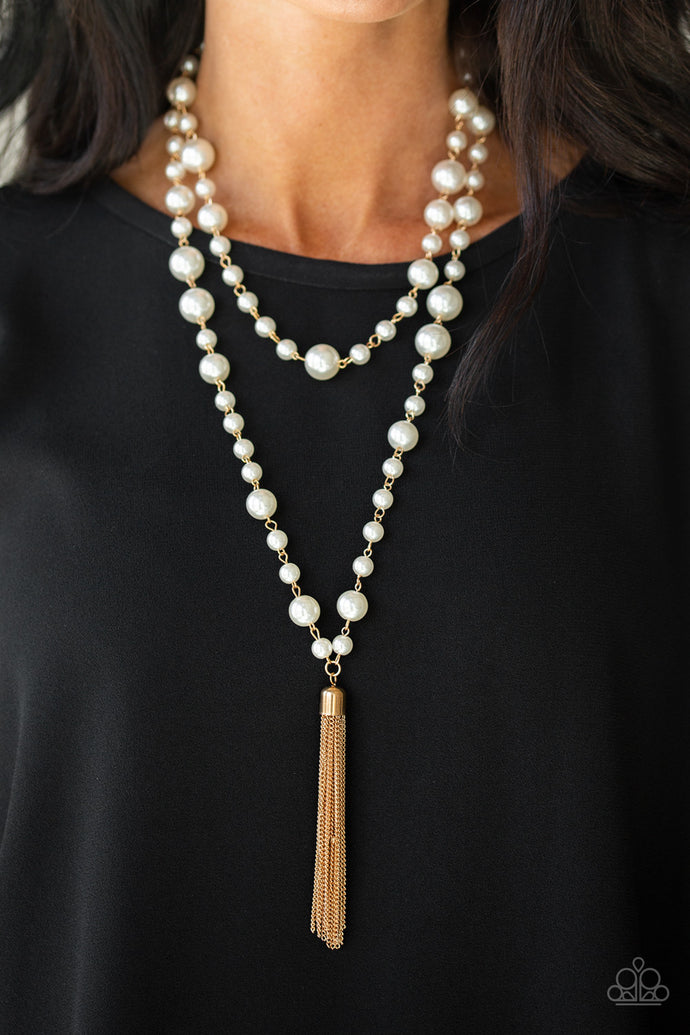 Social Hour Paparazzi Gold Pearl Necklace
