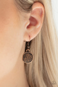 Metallic Patchwork Paparazzi Copper Necklace
