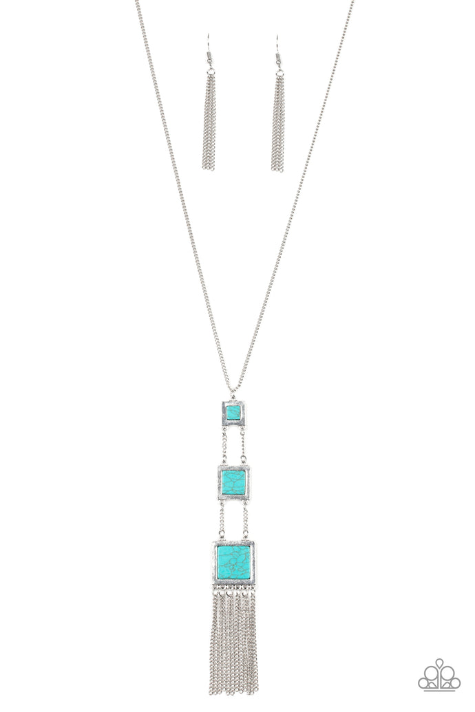 This Land Is Your Land Paparazzi Blue Turquoise Stone Necklace