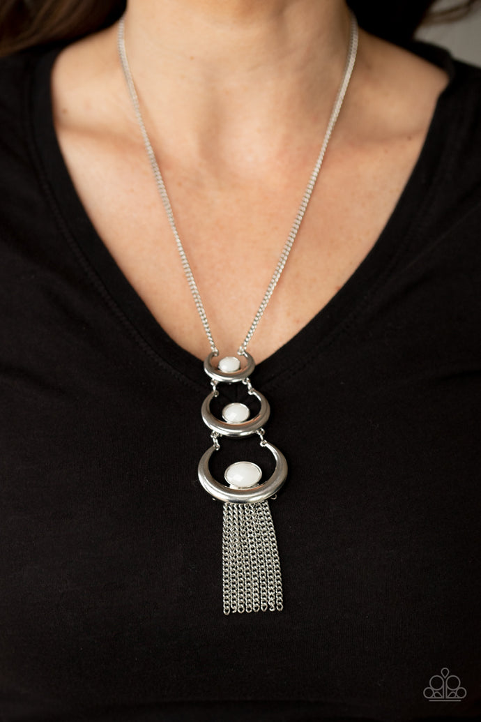 As MOON As I Can Paparazzi White Necklace