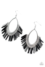 Load image into Gallery viewer, Fine-Tuned Machine Paparazzi Black Earrings