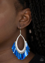 Load image into Gallery viewer, Fine-Tuned Machine Paparazzi Blue Earrings