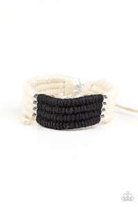 Hot Cross BUNGEE Paparazzi Black Bracelet