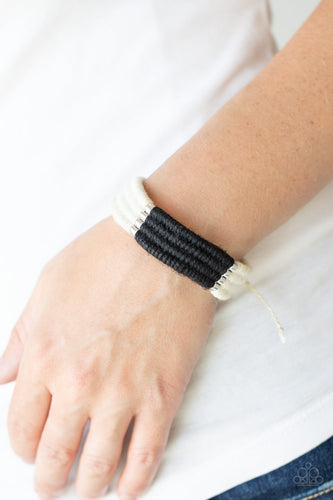 Hot Cross BUNGEE Paparazzi Black Bracelet