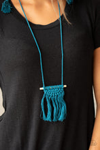 Load image into Gallery viewer, Between You and MACRAME Paparazzi Blue Necklace