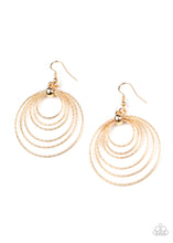 Load image into Gallery viewer, Elliptical Elegance Paparazzi Gold Earrings