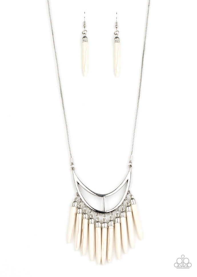 Stone Age A-Lister Paparazzi White Necklace