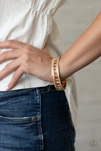 Couture Court Paparazzi Gold Bling Bracelet