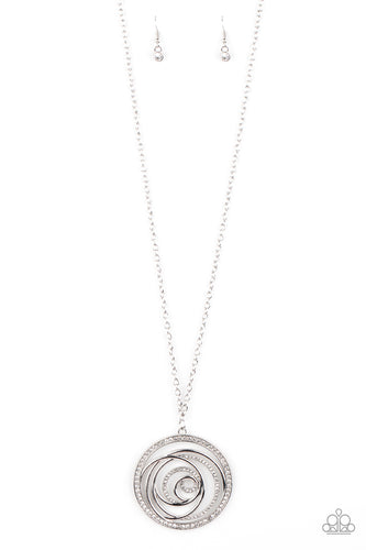 Subliminal Sparkle Paparazzi White Necklace