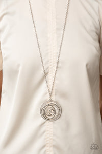 Subliminal Sparkle Paparazzi White Necklace