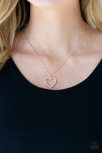 Load image into Gallery viewer, GLOW by Heart Paparazzi Rose Gold Necklace