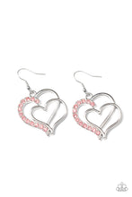 Load image into Gallery viewer, Double the Heartache Paparazzi Pink Earrings