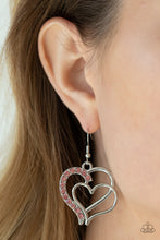 Load image into Gallery viewer, Double the Heartache Paparazzi Pink Earrings