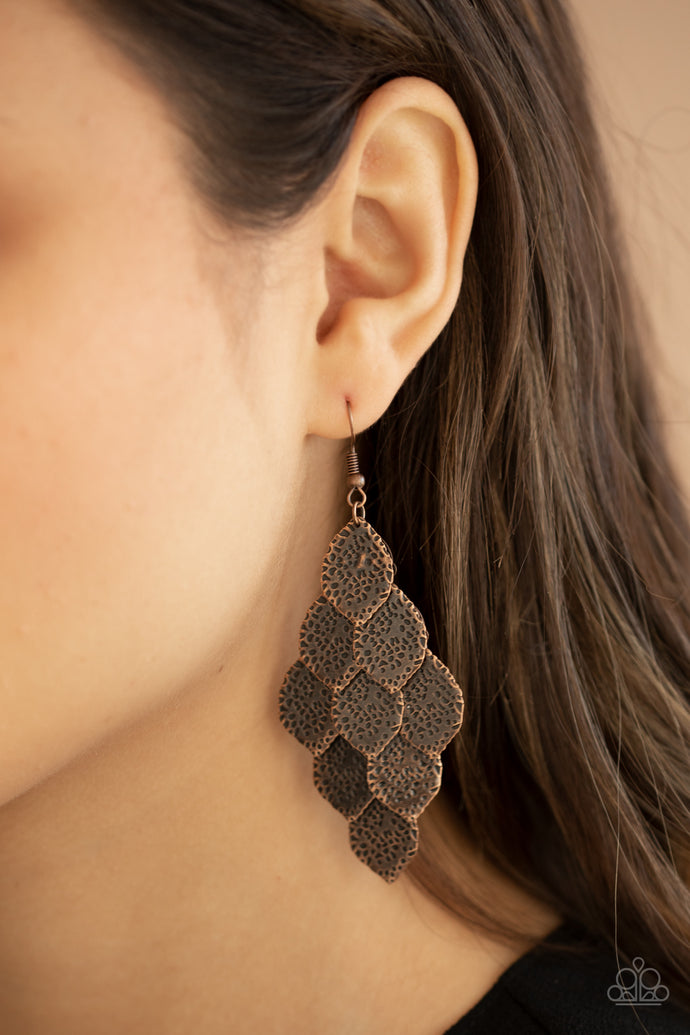 Loud and Leafy Paparazzi Copper Earrings
