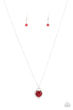 Load image into Gallery viewer, A Dream is a Wish Your Heart Makes Paparazzi Red Heart Necklace