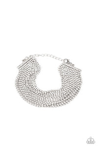 I Woke Up Like This Paparazzi White Bling Bracelet