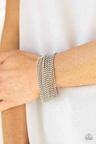 I Woke Up Like This Paparazzi White Bling Bracelet