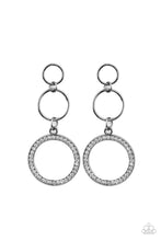 Load image into Gallery viewer, Rule-Breaking Radiance Paparazzi Black Bling Earrings