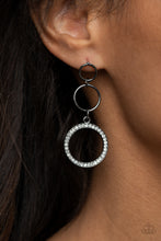 Load image into Gallery viewer, Rule-Breaking Radiance Paparazzi Black Bling Earrings