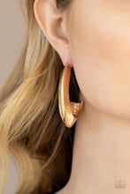 Load image into Gallery viewer, I Double FLARE You Paparazzi Gold Earrings