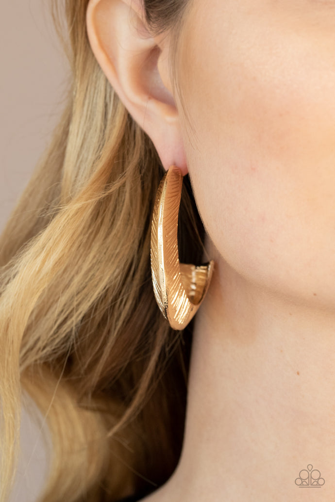 I Double FLARE You Paparazzi Gold Earrings