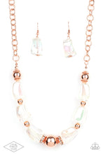 Load image into Gallery viewer, Iridescently Ice Queen Paparazzi Copper Necklace