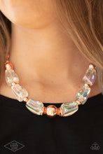Load image into Gallery viewer, Iridescently Ice Queen Paparazzi Copper Necklace