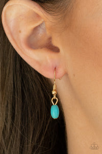 Go Tell It On The MESA Paparazzi Gold Turquoise Necklace