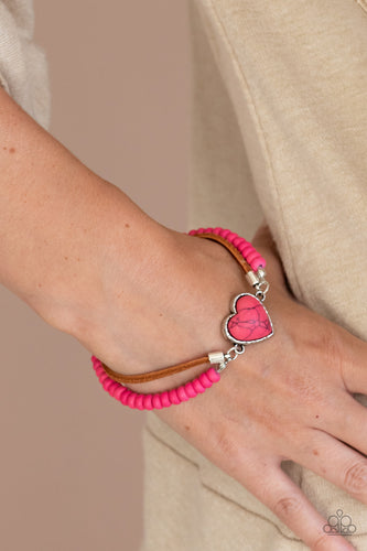 Charmingly Country Paparazzi Pink Bracelet